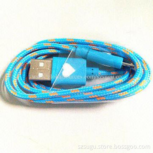 2014 hot braid nylon data cable for iPhone5/5s